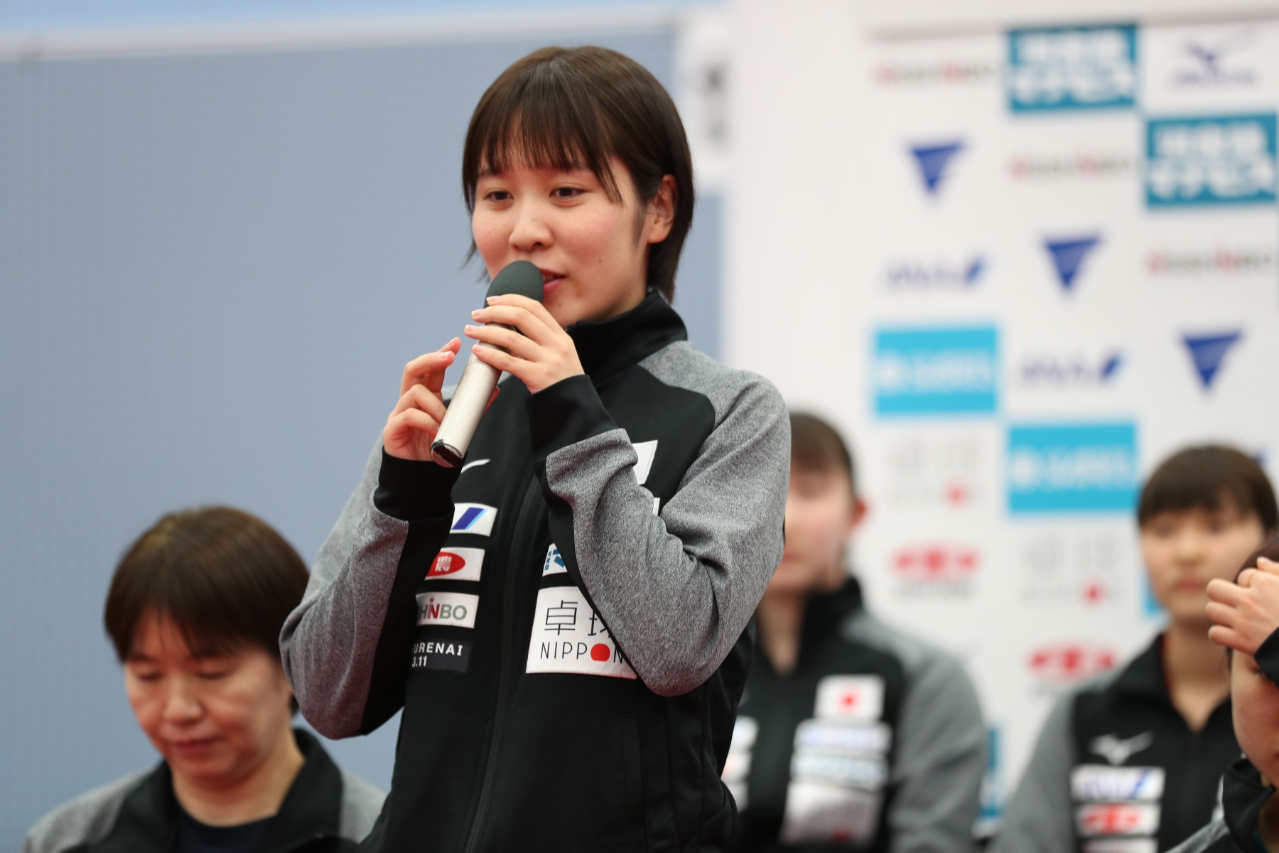 抱負を語る平野美宇選手