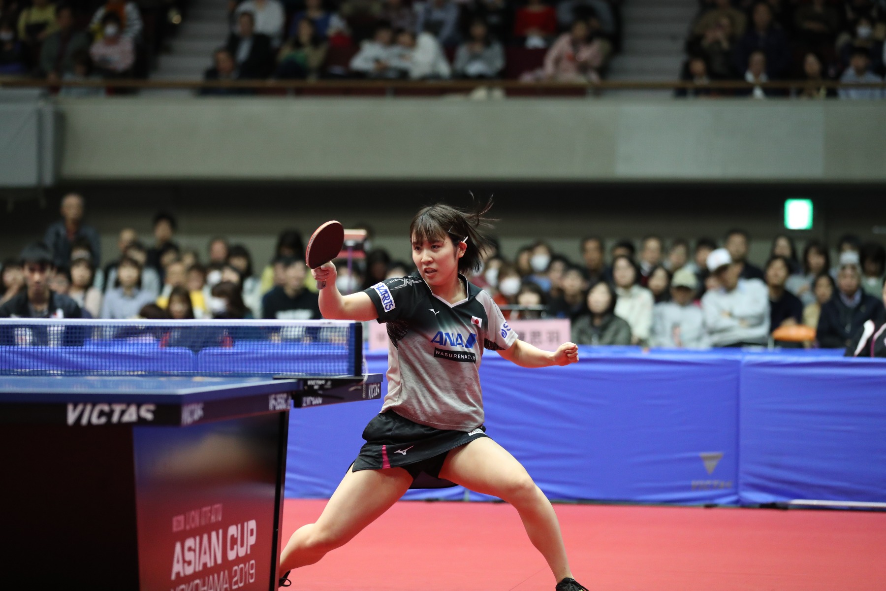 試合中の平野美宇選手